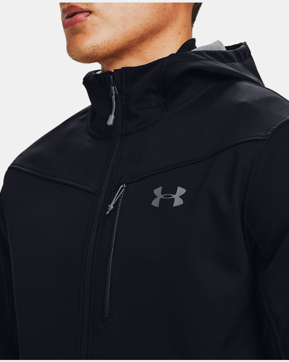 Men's ColdGear® Infrared Shield Hooded Jacket, Black, pdpMainDesktop image number 3